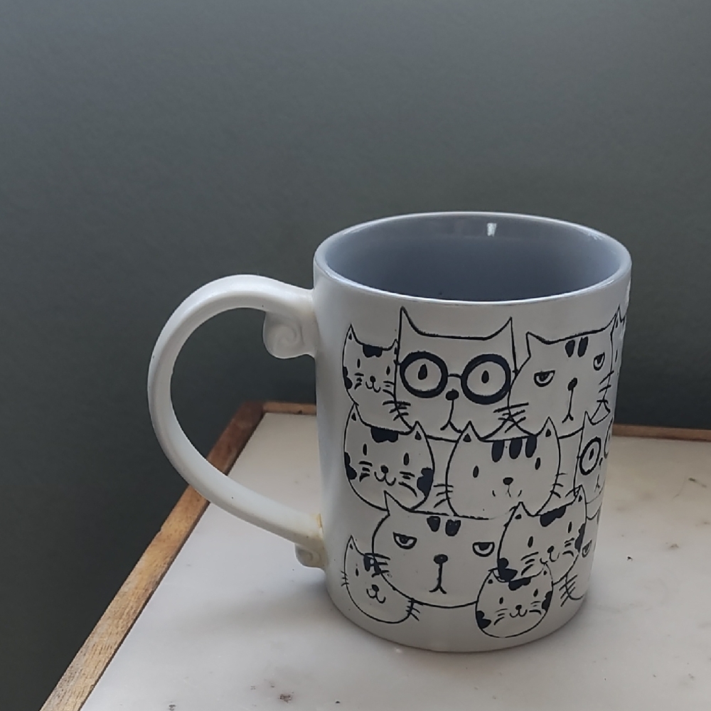Derpy Cat Ceramic Mug